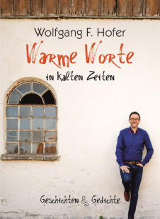 "Warme Worte in kalten Zeiten" ist mein 9. Buch und beinhaltet neue Geschichten & Lyrik. Die Texte wollen der kühlen Zeit entgegenwirken und sollen die Herzen erwärmen. Wundervolle Fotografien von Susanne E. Hofer auf Graspapier-Optik ergänzen den Band.